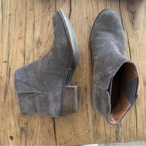 LUCKY BRAND LP-BENISSA brown booties leather suede 7.5 37.5 shoes ankle boots